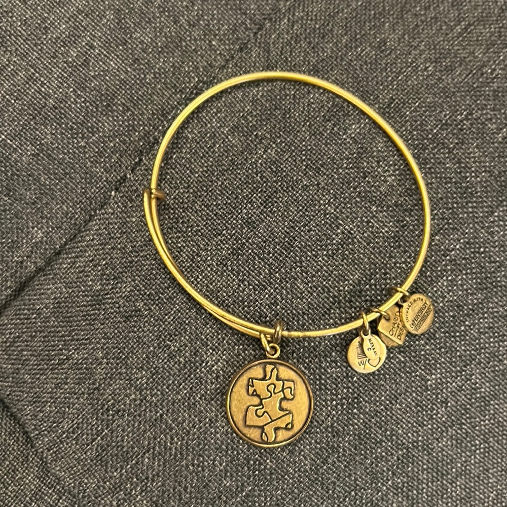 Alex and ani gold autism bracelet